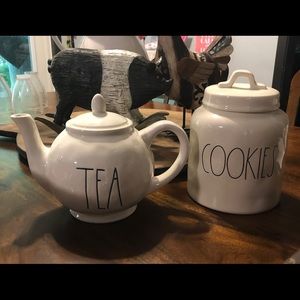 Rae Dunn Cookies Canister and Tea Pot